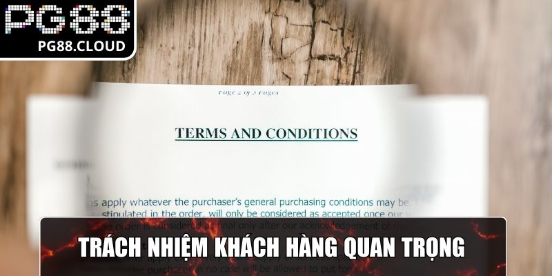 Điều khoản điều kiện trách nhiệm khách hàng